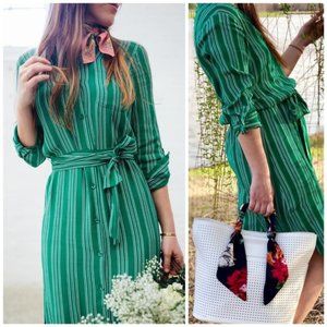Anthropologie Martina Belted Shirt Dress